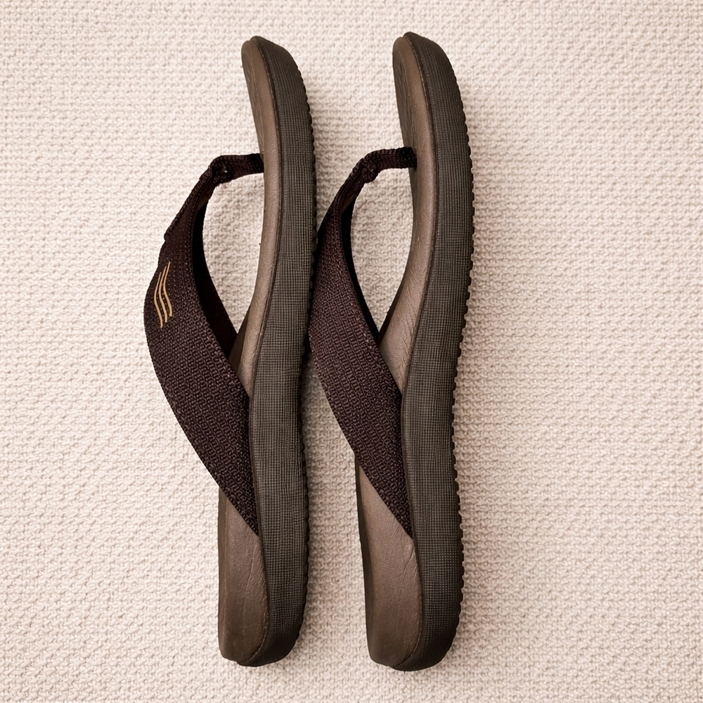 Vionic 44 Wave Orthotic Flip Flops Brown Unisex Sandals Women’s 9 Men’s 8 - Picture 3 of 6